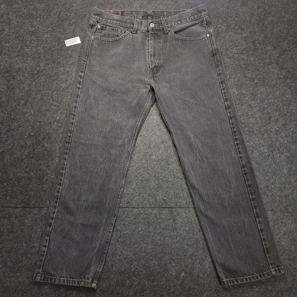 Levi's Black Denim Jeans Straight Leg Regular Fit